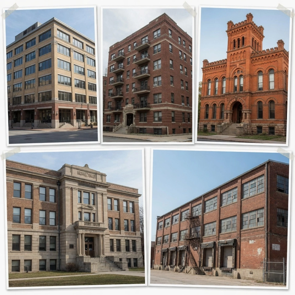 Commercial, apartment, historic, institutional and industrial buildings restored by Adriatic Restoration masonry professionals in NJ