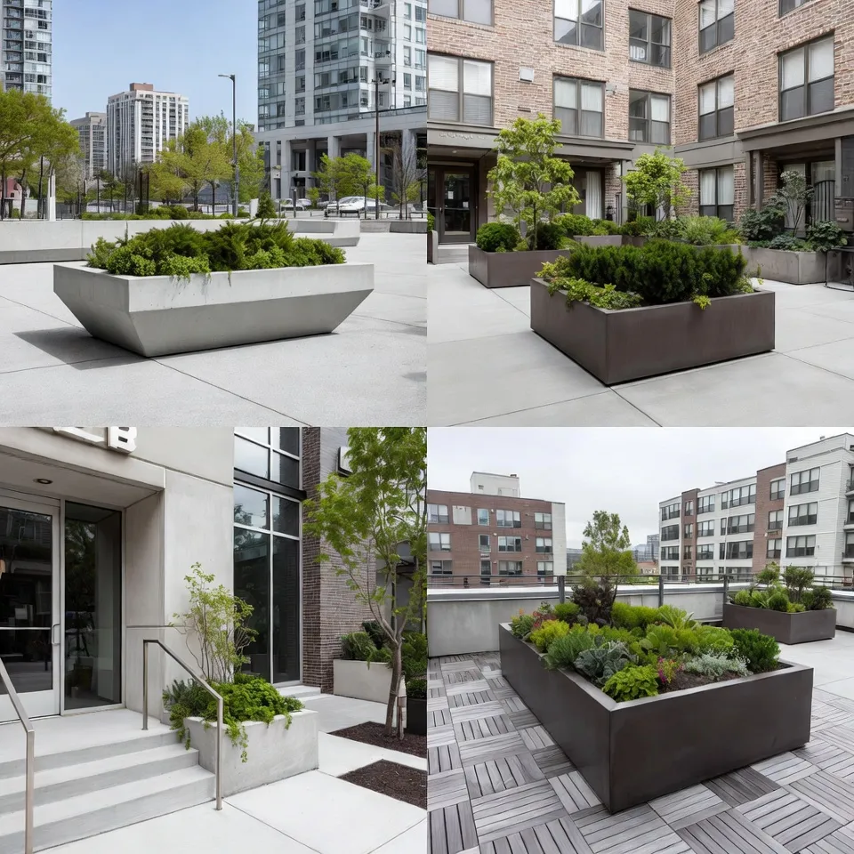 Plaza, courtyard, entrance and rooftop planters waterproofed across New Jersey