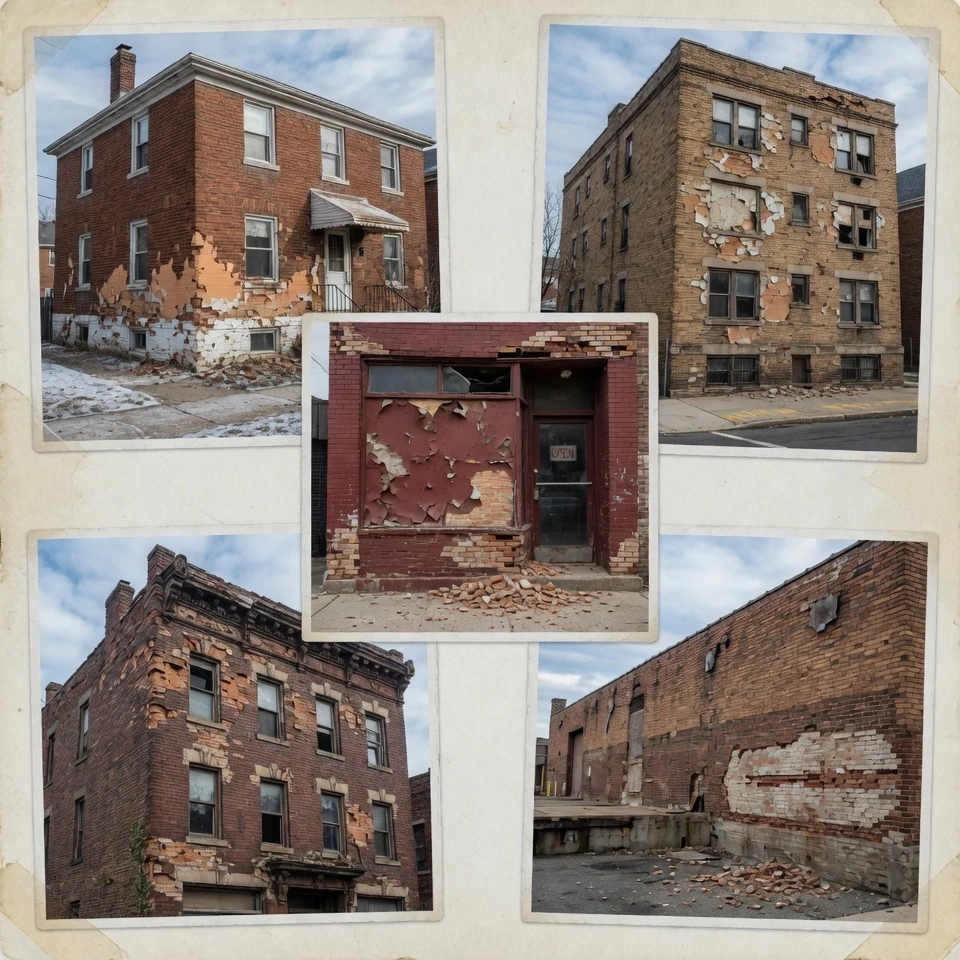 Residential, commercial, historic and industrial buildings with spalling brick repaired by Adriatic Restoration in NJ