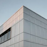 Types of facades building showing aluminium rainscreen cladding on a modern commercial building
