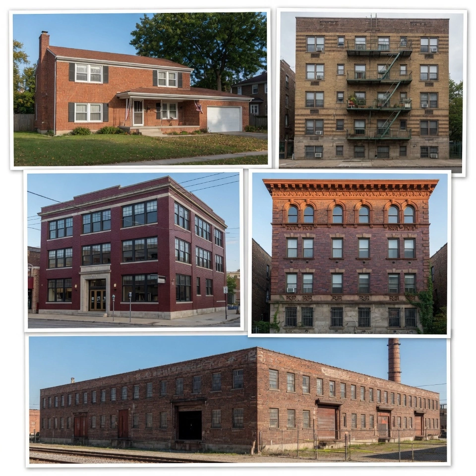 Residential, commercial, historic and industrial brick buildings repaired by Adriatic Restoration contractor in NJ