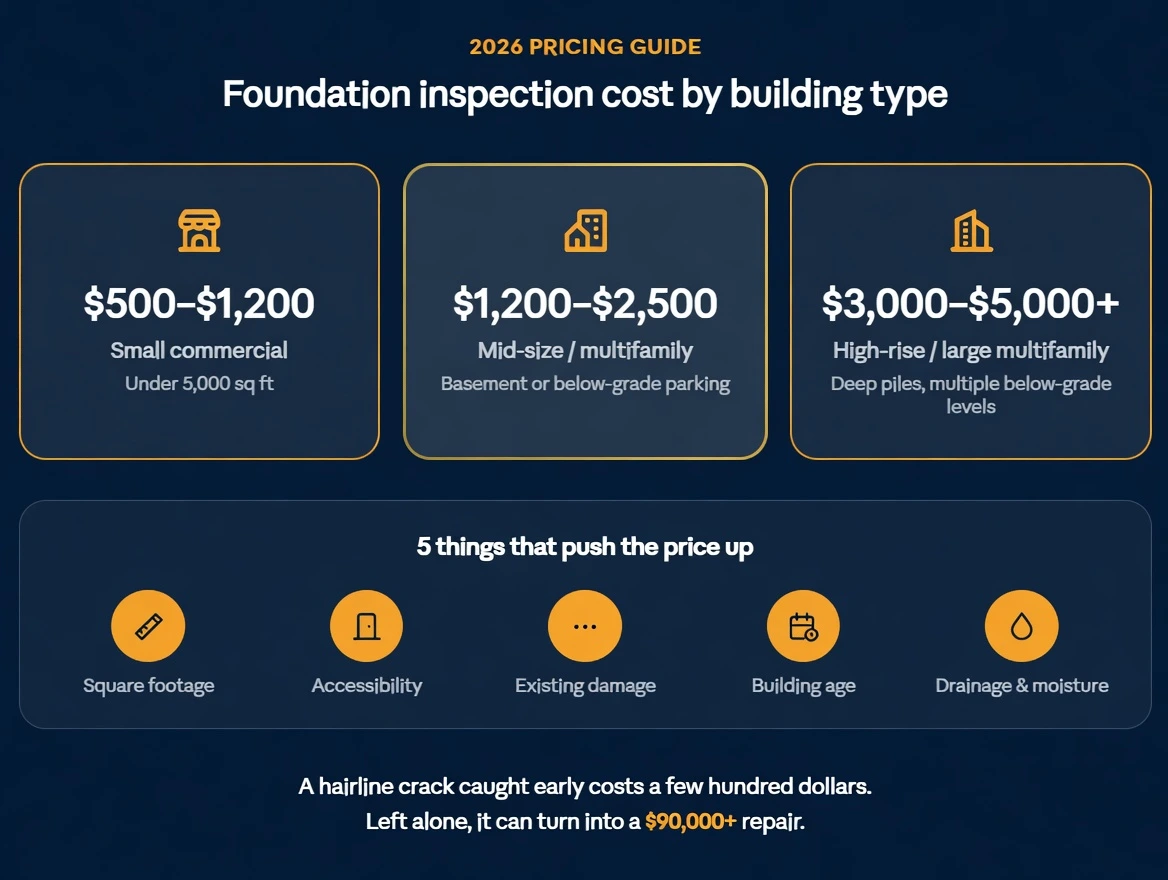 Foundation Inspection Cost by Building Type